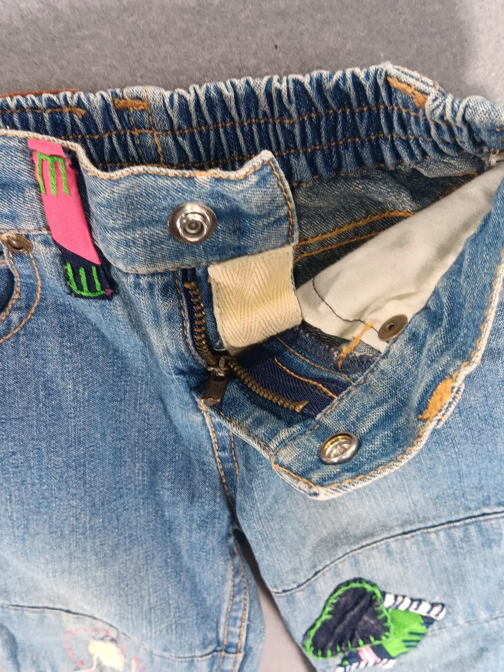 Ralph Lauren Dungarees Jeans Size 18 Months Baby Boys Girls Patches Y2K 90s Rare